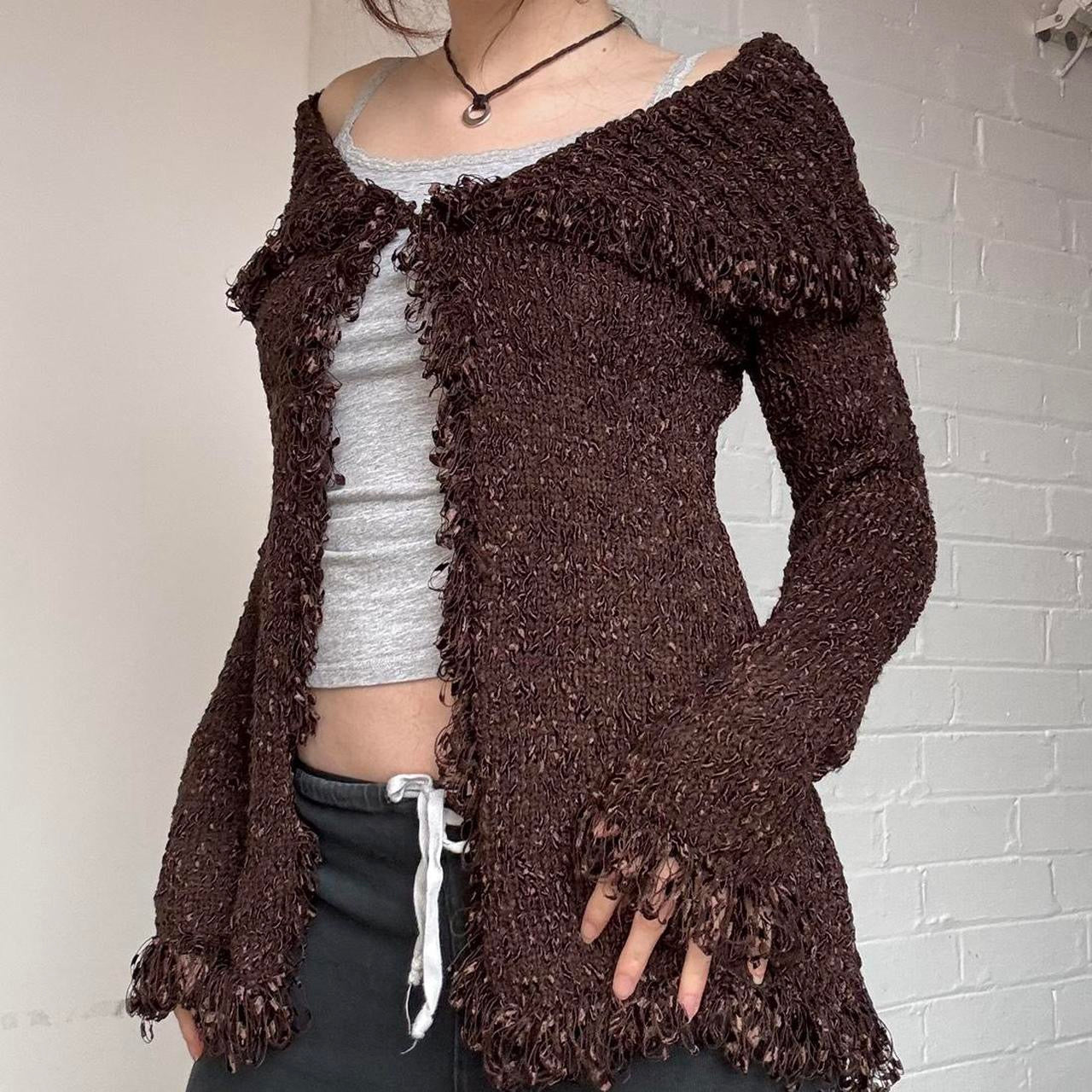Brown Long Cardigan