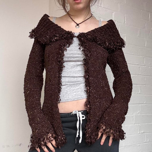 Brown Long Cardigan