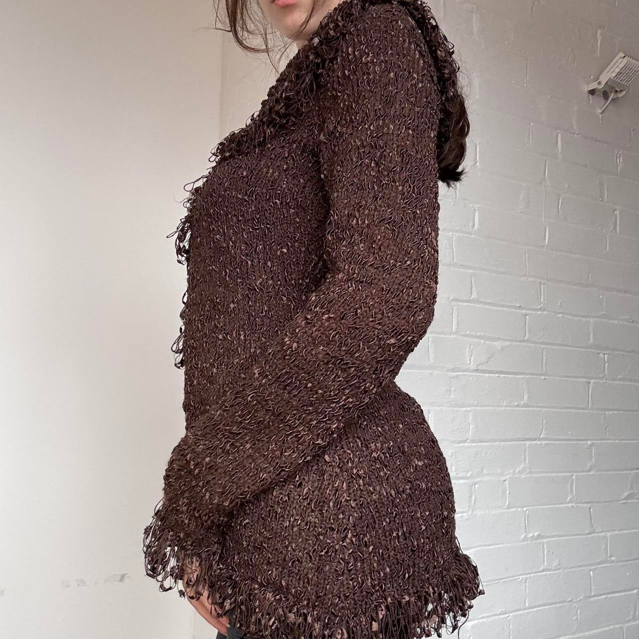 Brown Long Cardigan