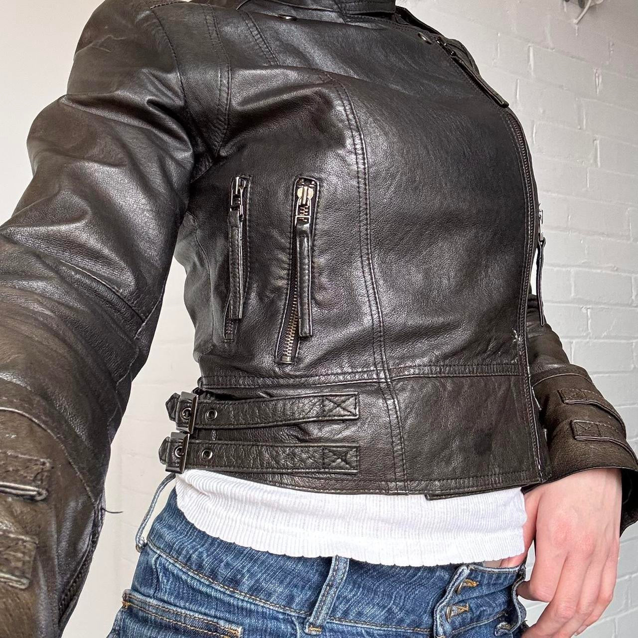 Fitted Black Leather Jacket
