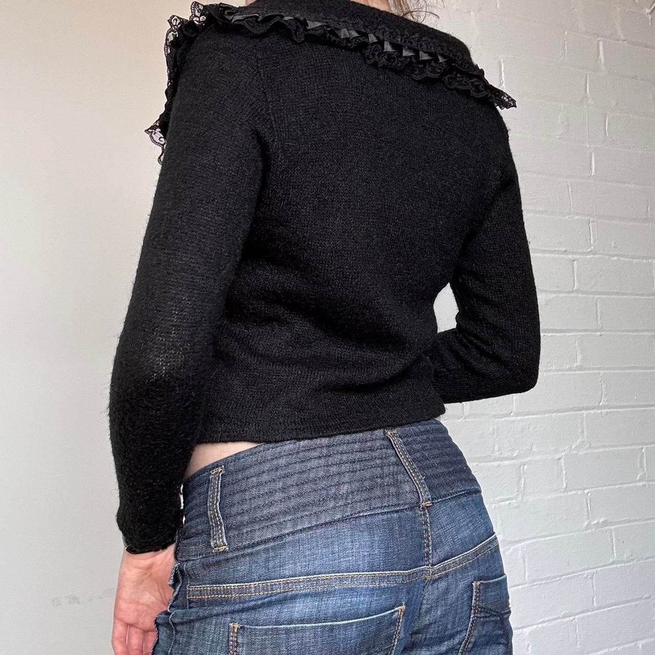 Black Frilly Cardigan