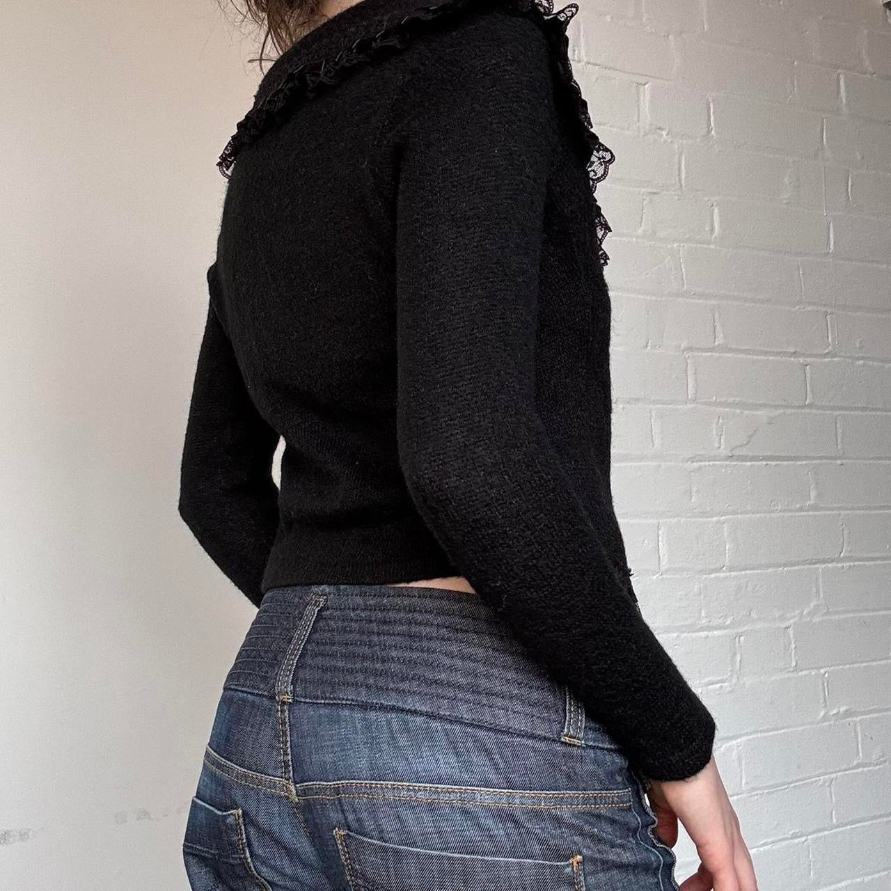 Black Frilly Cardigan