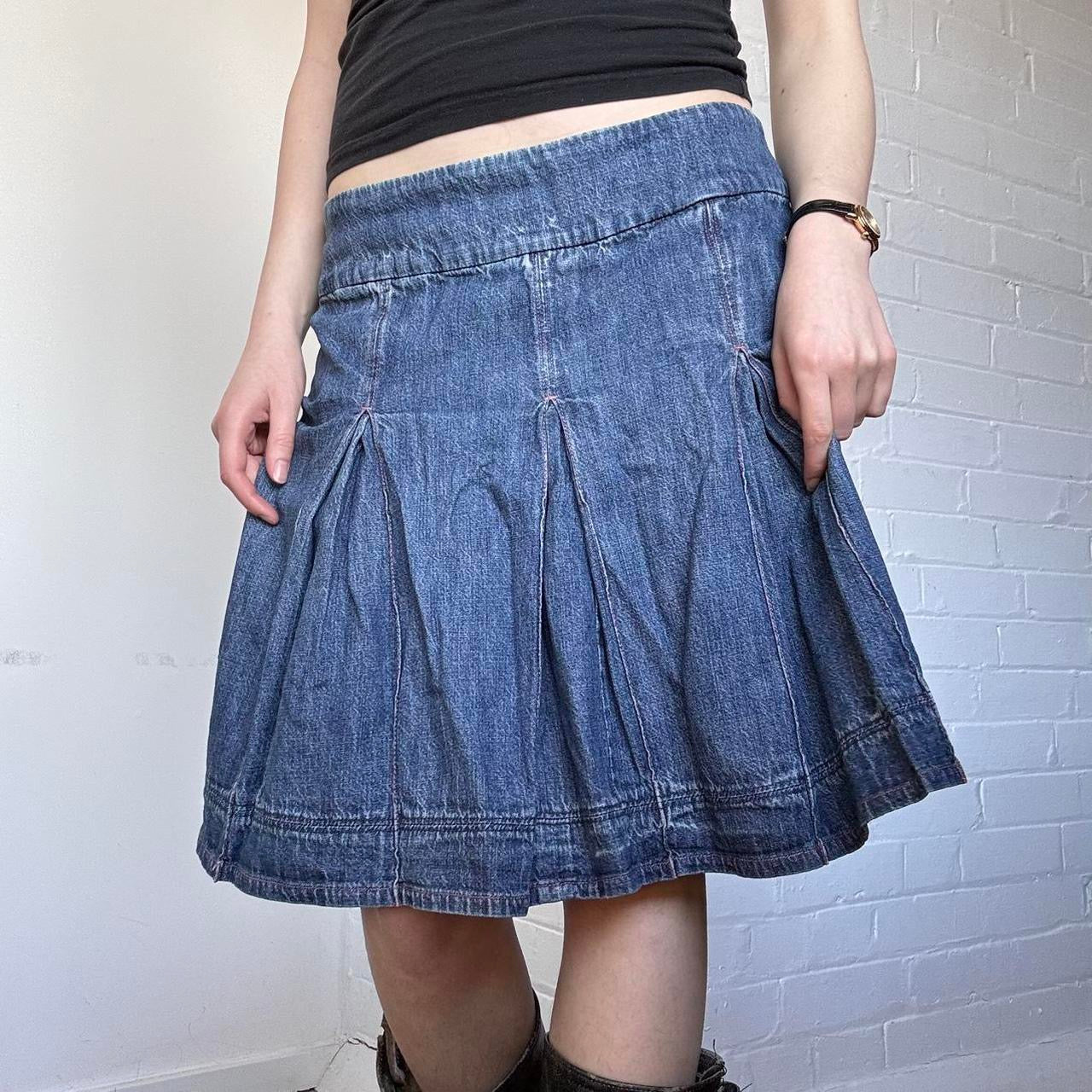Denim Midi Skirt