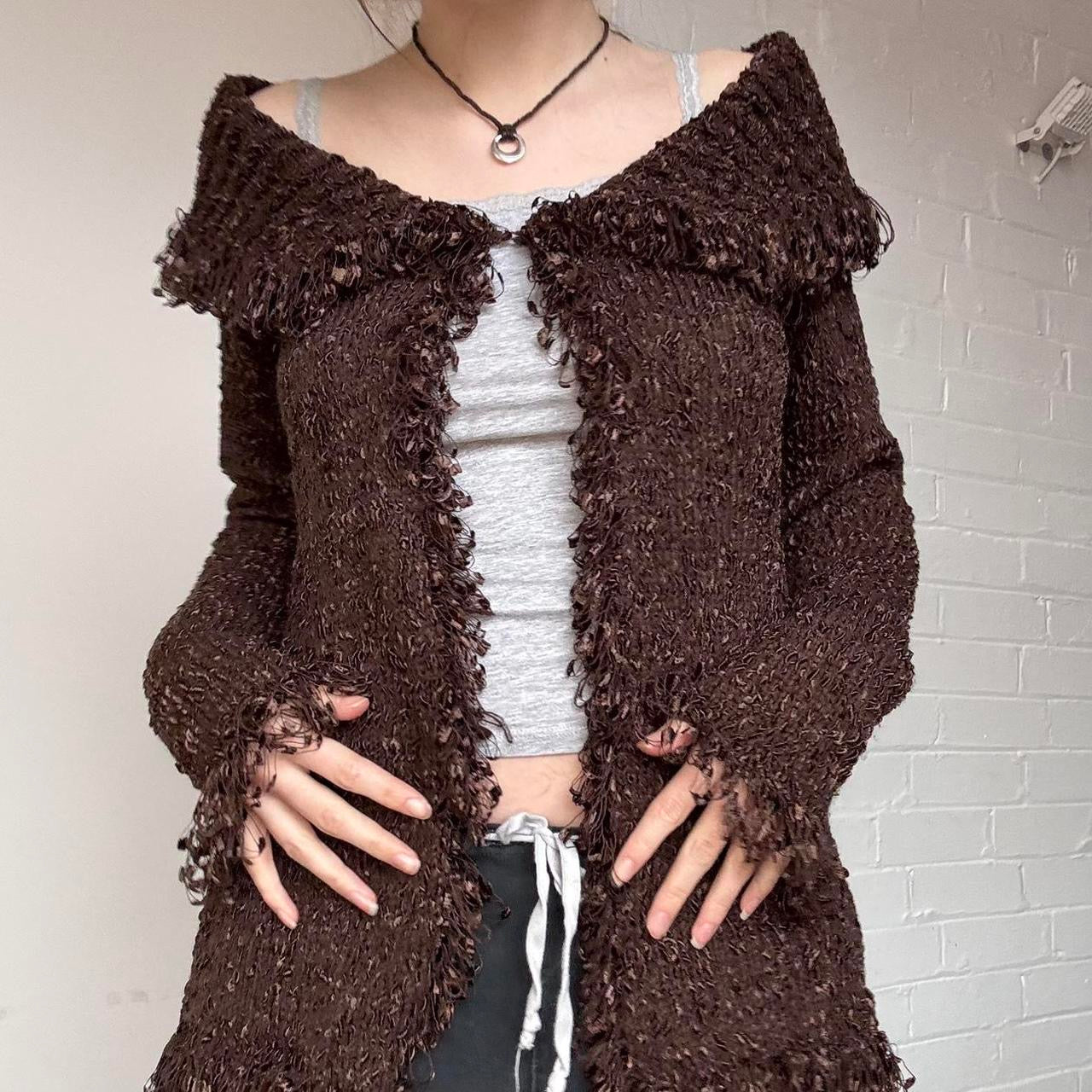 Brown Long Cardigan