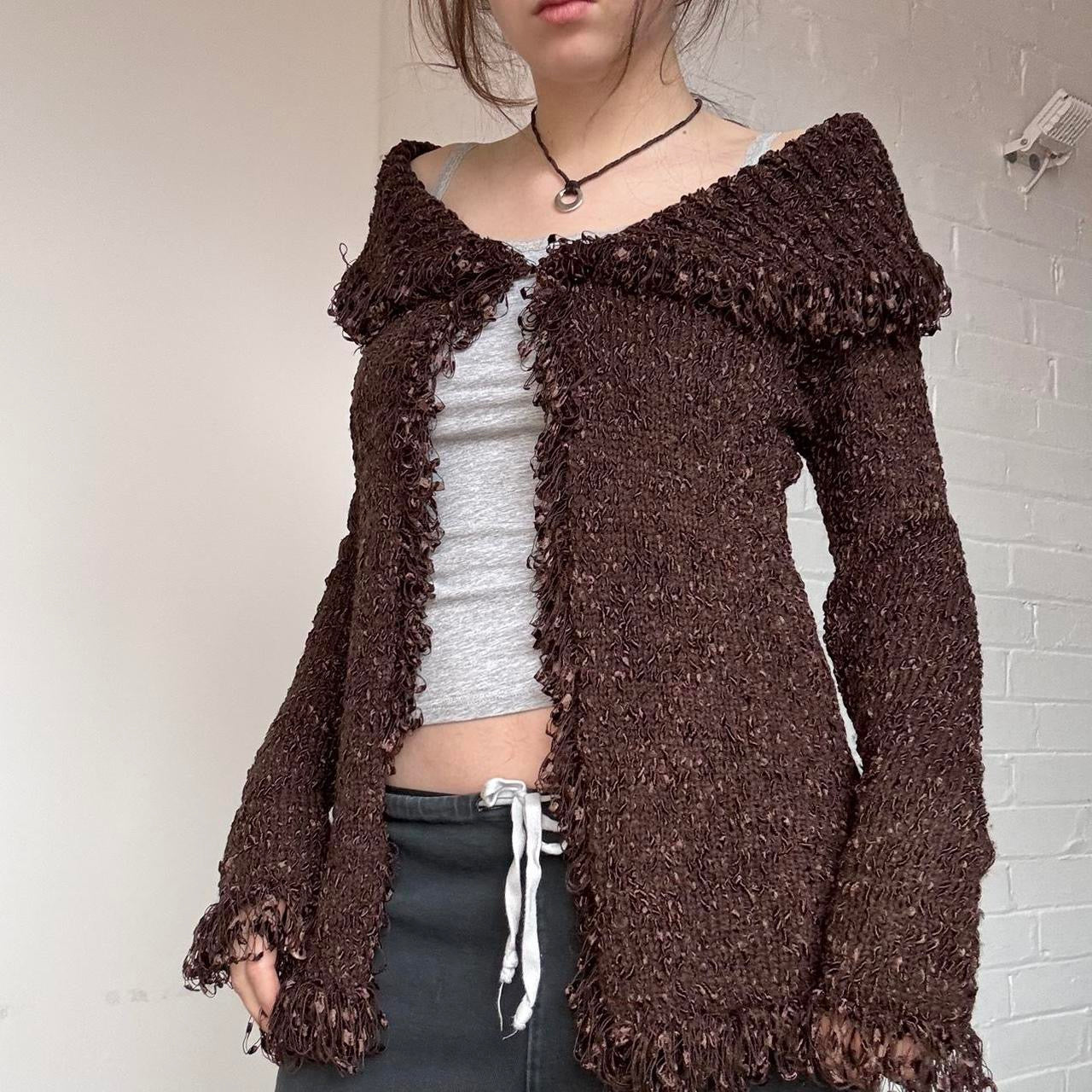 Brown Long Cardigan